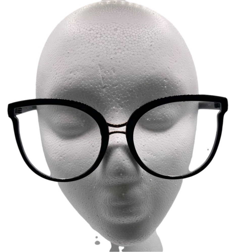 𝅺CAT Eye Fashion Glasses Black Frame Clear Lens